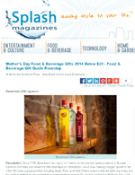 Davidson's Organics featured in Splash Magazine August 2014 edition