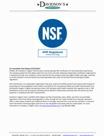 Davidson’s Organic Teas has been awarded NSF certification for Good Manufacturing Practice